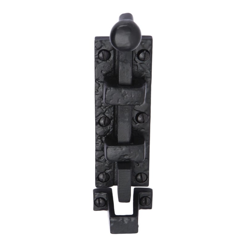 A29 Door Slide Bolt Latch, 5 3/8 X 1 1/2 inches with 3 Gate Latch, Sliding Barrel Bolt, Surface Bolt Door Lock Latch for Gates, Cabinets and Doors, Iron Black Powder Coat Finish - Image 3
